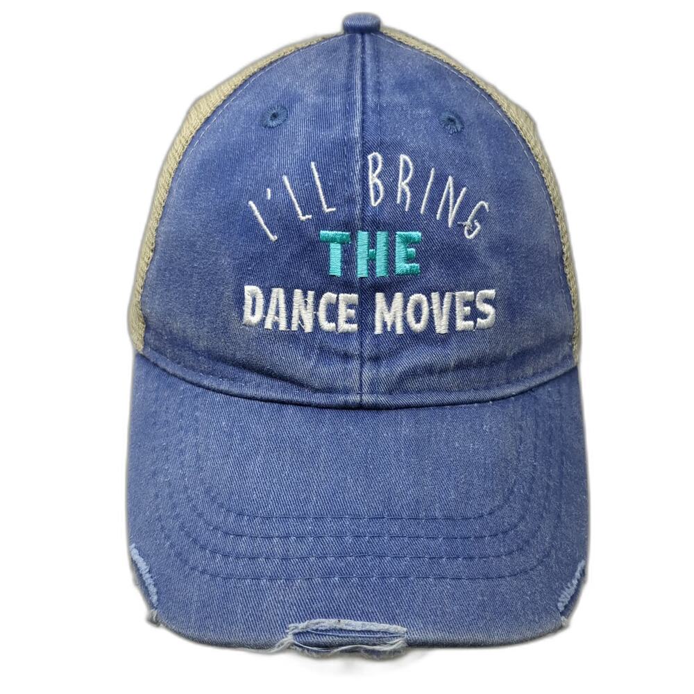 Adams Trucker Hat Blue One Size Mesh Back I'll Bring The Dance Moves Piper Lou